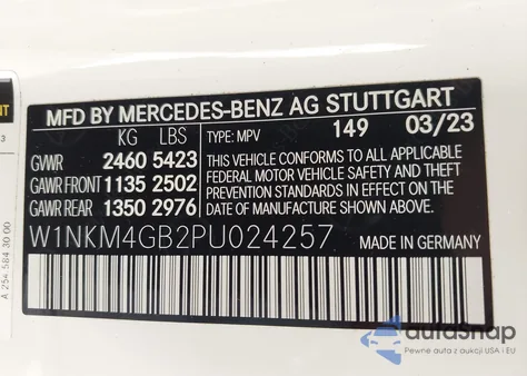 2023 Mercedes-Benz Glc 300 Suv из США, поврежденный, VIN W1NKM4GB2PU024257